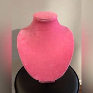 Pink velvet necklace stand display